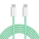 Kabel USB-C – USB-C 100 W 1,5 m roheline Kruger&Matz Basic