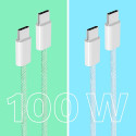 Kabel USB-C – USB-C 100 W 1,5 m roheline Kruger&Matz Basic