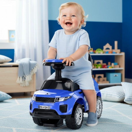 Jeździk pchacz chodzik dla dziecka (12m+) na roczek - niebieski