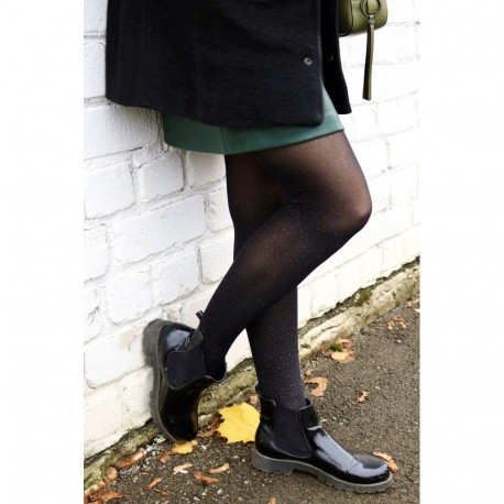 SOKISAHTEL CAREN säravate täppidega musta värvi sukkpüksid 424