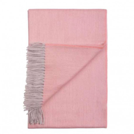 SOKISAHTEL Alpakavillane kalasabamustriga roosa pleed 425