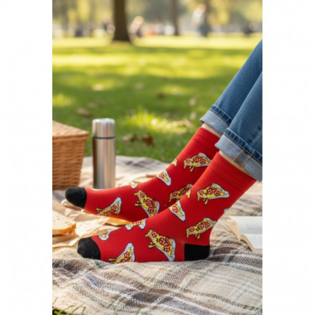 SOKISAHTEL CHIP punased pizzadega sokid lastele 443