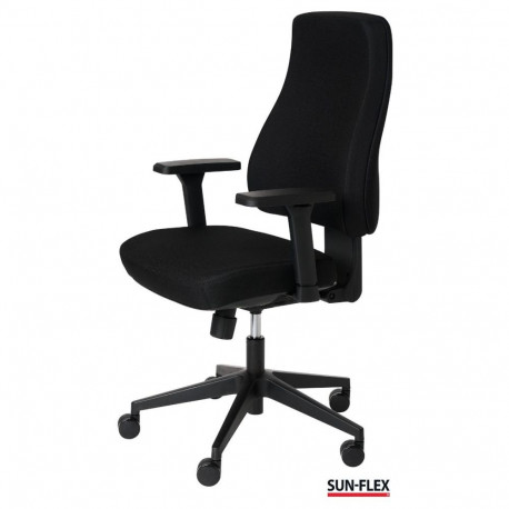Work chair SUN-FLEX MB 250405, 4D adjustable armrests / black fabric+black base