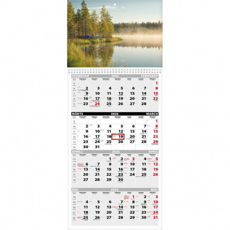 Seinakalender QUATTRO, avatud mõõt 297x760mm (PILT nr. 15) 00322/40503