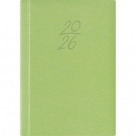 Book calendar Calendar notebook A6 DAY, synthetic leather (LIGHT GREEN) 00029/40247
