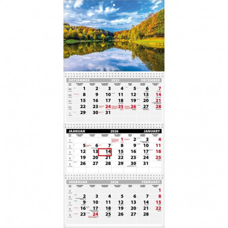 Wall calendar TRIO EXTRA, open size 297x640mm (PICTURE no. 4) 00319/40508