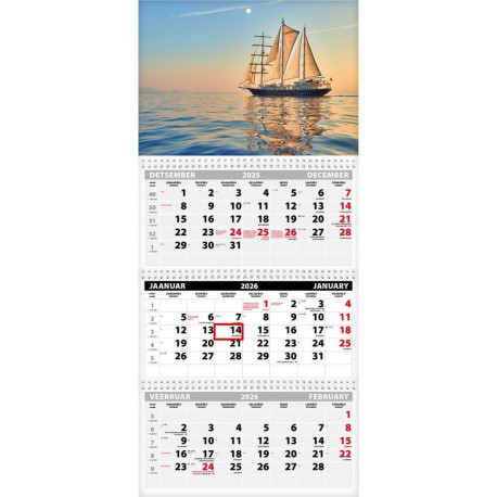 Seinakalender TRIO EXTRA, avatud mõõt 297*640mm (PILT nr. 14) 00319/40518