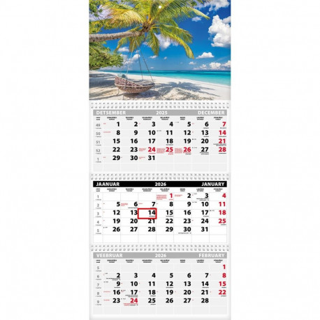 Seinakalender TRIO EXTRA, avatud mõõt 297x640mm (PILT nr. 13) 00319/40517