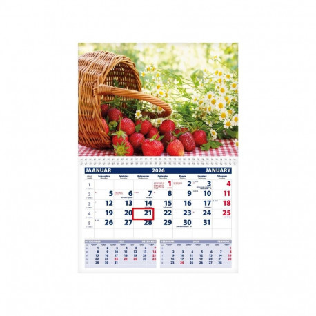 Seinakalender UNO, avatud mõõt 297x425mm (PILT nr. 10) 00320/40212