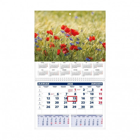 Wall calendar UNO, open size 297x425mm (PICTURE no. 2) 00320/40204