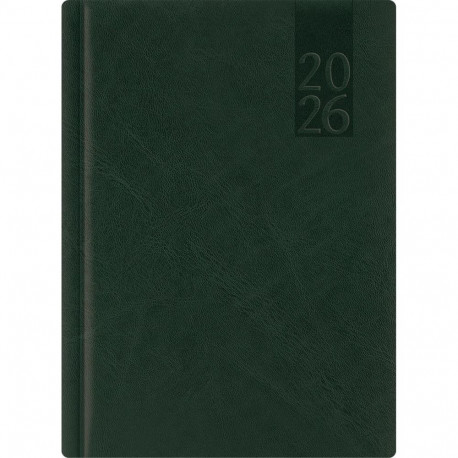 Raamatkalender NÄDAL A5, vertikaal, kõvaköide, (TUMEROHELINE) 00040/41152