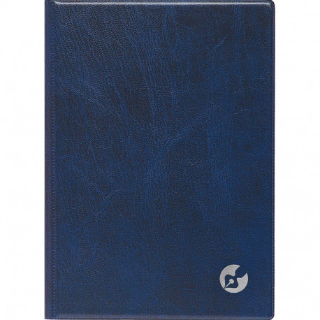 Book calendar Boss A5, horizontal division, spiral bound plastic cover (BLUE) 00032/40051