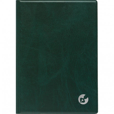 Book calendar Boss A5, horizontal division, spiral bound plastic cover (GREEN) 00032/40050