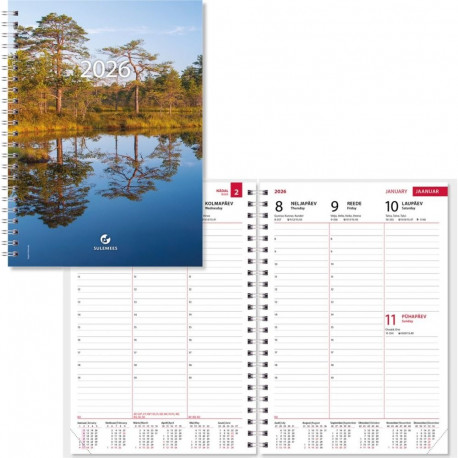 Kalendrisisu A5 nädal vertikaal spiraalköide 00054