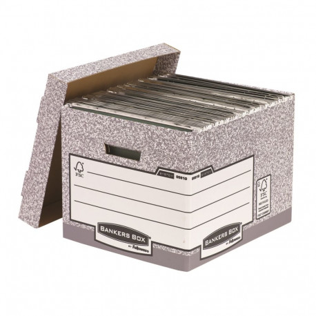 File box with lid FELLOWES 325x285x385mm grey/white