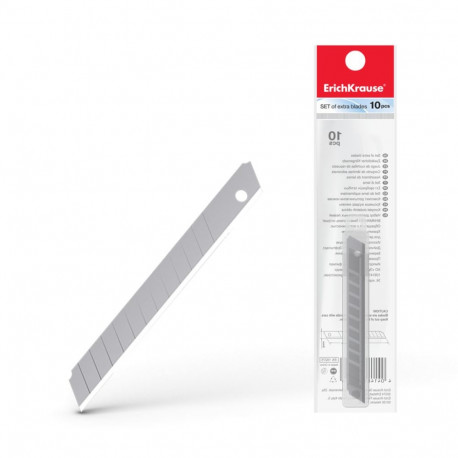Set of additional blades ErichKrause®for cutter, 18 mm (polybag 10 pcs)