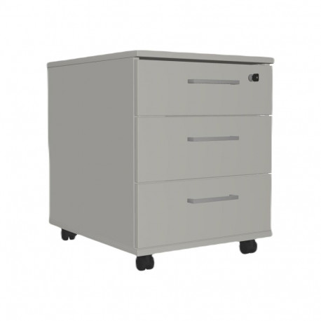 Sahtliboks ratastel OPTIMA 415x500x510mm 3-sahtliga helehall