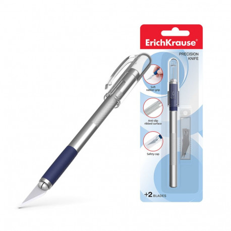 Precision knife ErichKrause® (blister 1 pcs)