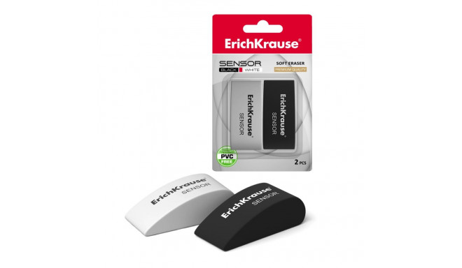 Eraser ErichKrause® Sensor Black&Whitе (in blister 2 pcs.)