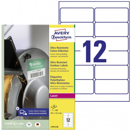 Label 99,1x42,3mm ultraresistent A4 40sh
