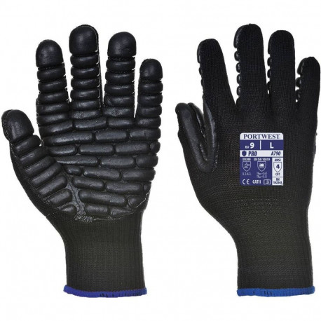 Work gloves vibration absorbing A790 black (no. 10) XL