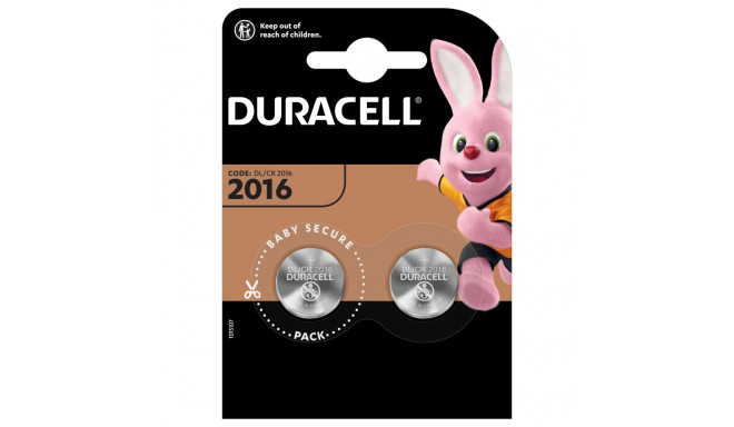 Patareid CR2016 DURACELL 2tk (tablett)