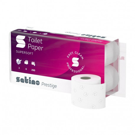 Toilet paper 3-layer WEPA Super Soft snow white 8rl (071340)