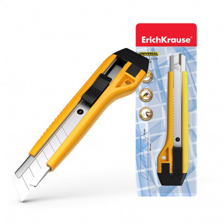 Cutter auto-lock ErichKrause® Universal, 18 mm (blister 1 pcs)