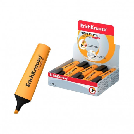 Highlighter  ErichKrause® Visioline V-12, color: orange (box 10 pcs.)