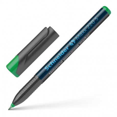 Permanent marker, OHP, 0,4 mm, SCHNEIDER "Maxx 220 S", green