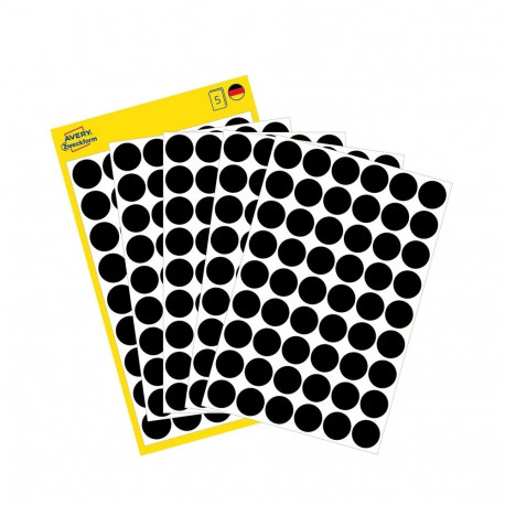 Kleebisetikett AVERY Zweckform Q12mm must 270 tk (3140)