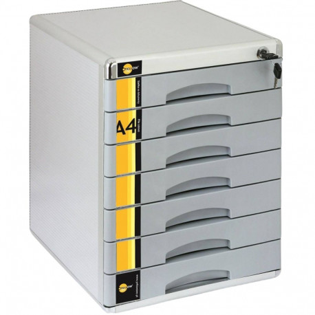 Document cabinet Yellow One YL-SM07 metal 7 trays with lock