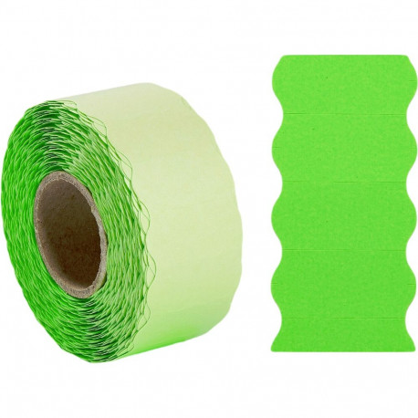 Sticker label for price gun 26x16mm green 1000 pcs in a roll