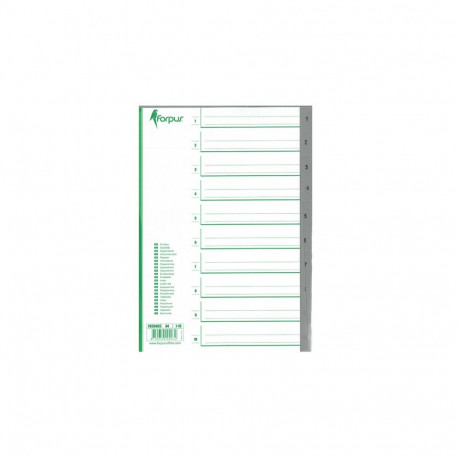 Registri vahelehed A4 1-10 hall plast FORPUS
