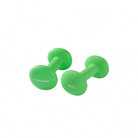 Tunturi Neopreen hantlid 4kg, Roheline, Paaris
