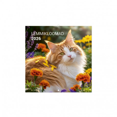 Seinakalender - Lemmikloomad ruut (225x225) klamberköide 2026a.