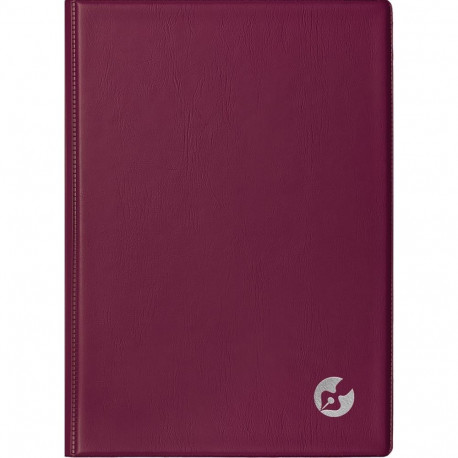 Boss Nädal universaal A5, tumepunane, spiraalköide, plastkaantega 2026a.