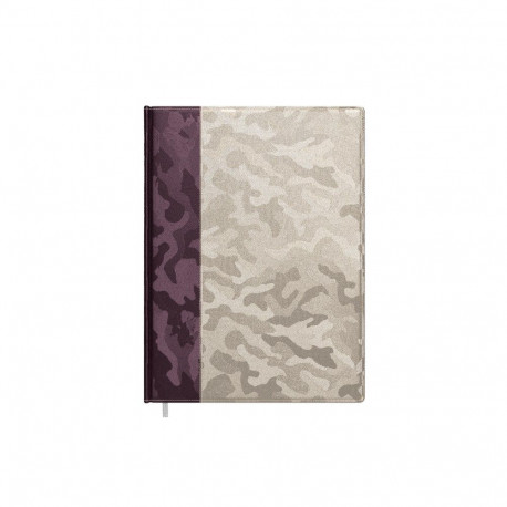 Raamatkalender MINISTER Lux Päev metallik mahagon/metallik kuukivi, A5 päeva sisu, kunstnahast kaant