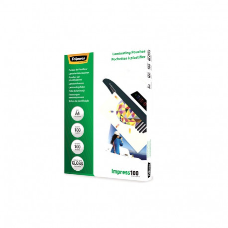 Fellowes A4 Glossy 100 Micron Laminating Pouch 100 pack