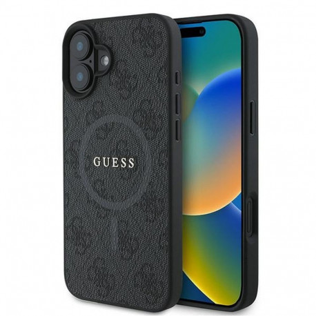Guess GUESS case for IPHONE 16 Plus compatible with MagSafe GUHMP16MG4GFRK (PU 4G Ring Classic Logo)