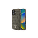 Guess Guess Leather 4G Triangle Strass MagSafe iPhone 16 Case - Brown