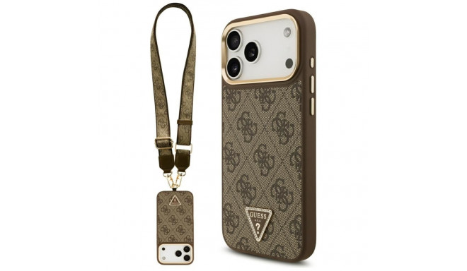 Guess GUESS case for IPHONE 17 Pro Max compatible with MagSafe GUHMP17XP4G4TCSW (PU W/ Triangle Logo