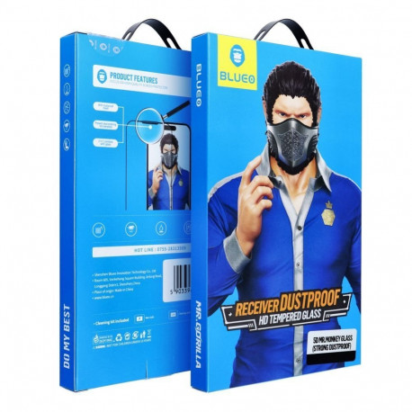 Blueo 5D Mr. Monkey Glass - Apple iPhone 17 black (Strong Dustproof)