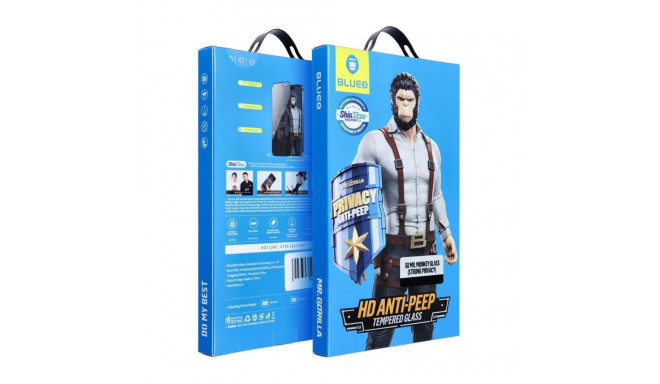 Blueo 5D Mr. Monkey Glass - Apple iPhone 17 black (Strong Privacy)