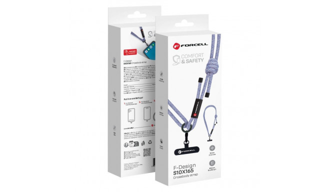 Forcell FORCELL F-DESIGN S10X165 crossbody phone lanyard with adjustable length (max 82,5cm in the l