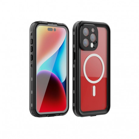 OEM Waterproof case SHELLBOX DOT compatible with MagSafe for IPHONE 15 Pro Max black