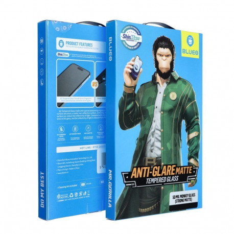 Blueo 5D Mr. Monkey Glass - Apple iPhone X/XS/11 Pro black (Strong Matte)