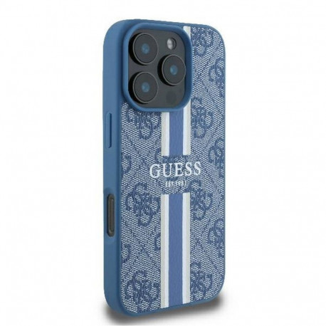 Guess GUESS case for IPHONE 16 Pro compatible MagSafe GUHMP16LP4RPSB (4G Printed Stripes) blue