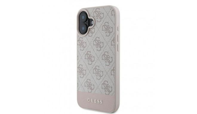 Guess GUESS case for IPHONE 16 Plus GUHCP16MG4GLPI (4G PU Bottom Stripe) pink