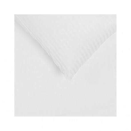 voodipesukomplekt triibuline satiin valge 160x200